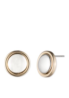 Lauren Ralph Lauren Two-Tone 12MM Button Stud Earrings | belk