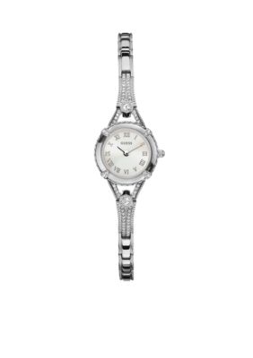 Guess Women's Feminine Silver-Tone Bracelet Watch