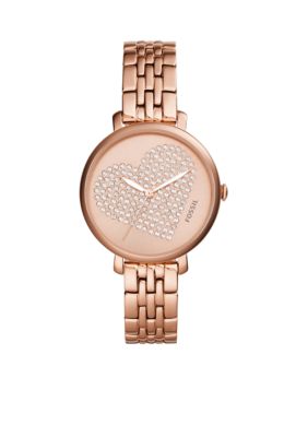 Fossil® Rose Gold-Tone Stainless Steel Jacqueline Three-Hand Watch | belk