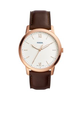 Shop Men S Watches Sports Digital Watches More Belk - fossil men s stainless steel the minimalist three hand java leather watch