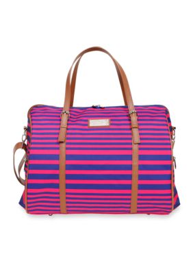 Jessica Simpson Breeze Pink/Navy Stripe Luggage Collection | belk