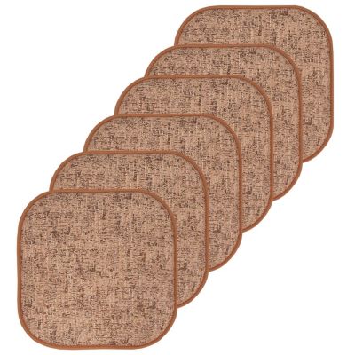 Sweet Home Collection Broadway Memory Foam No Slip Back Chair Pad Cushion 6 Pack