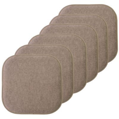 Sweet Home Collection Alexis Memory Foam No Slip Back Chair Pad Cushion 6 Pack