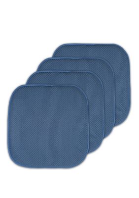 Sweet Home Collection Honeycomb Memory Foam Chair Cushion Pads - 4 Pack