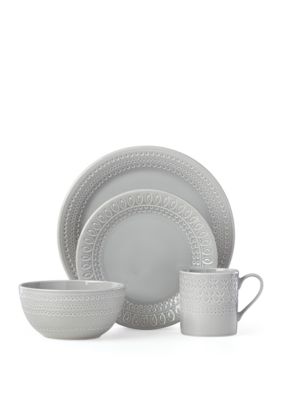 Kate Spade New York Willow Drive&#8482 Grey 4-Piece Place Setting