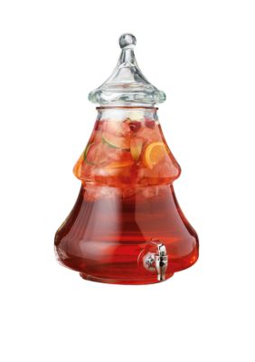 Red Glass Christmas Tree Drink Dispenser ( New) for Sale in Columbus, OH -  OfferUp