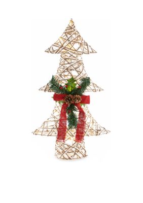 Home Accents® Woodland Wonder Large Jute Christmas Tree with Lights ...