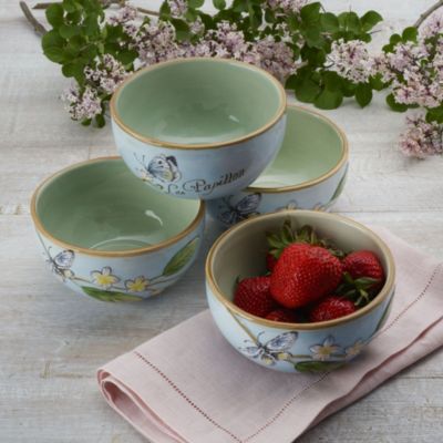 Fitz And Floyd Toulouse Small Bowl, Green, Set Of 4
