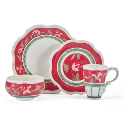 Fitz And Floyd Chalet 16-Pc Dinnerware Set, Service For 4
