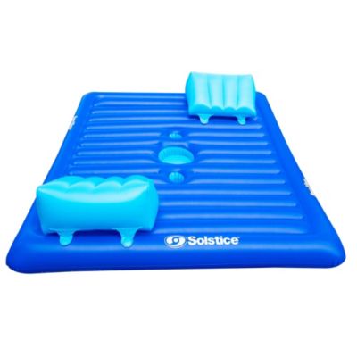 Pool Central 78"" Inflatable Blue Dual Swimming Pool Lounger