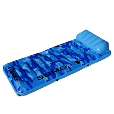 Swim Central 81-Inch Inflatable Blue Camouflage Sumo Sized Swimming Pool Raft