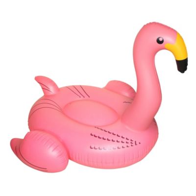 Swim Central 78"" Inflatable Pink Giant Flamingo Swimming Pool Ride-On Float Toy