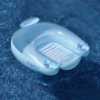 Swim Central 36.5"" Inflatable Capri Transparent Light Blue Swimming Pool Chair Float
