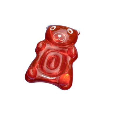 Swim Central Inflatable Red Transparent Gummy Bear Swimming Pool Float 60-Inch