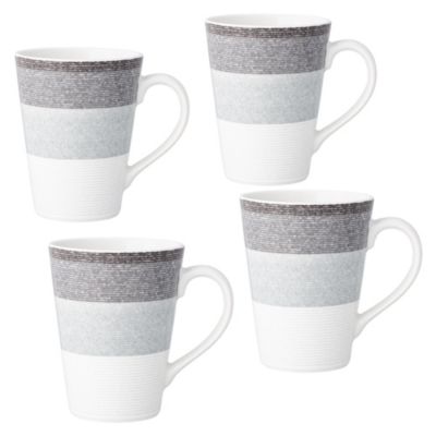 Noritake Colorscapes Layers Set Of 4 Mugs, 12 Oz
