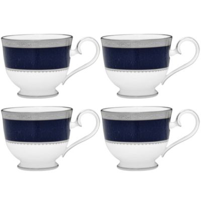 Noritake Odessa Cobalt Set Of 4 Cups, 7-3/4 Oz