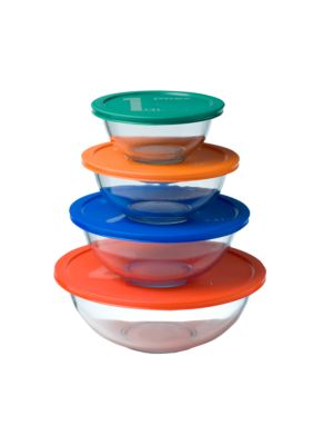 Smart Essentials 6-Piece Mixing Bowl Set with Lids, Pyrex