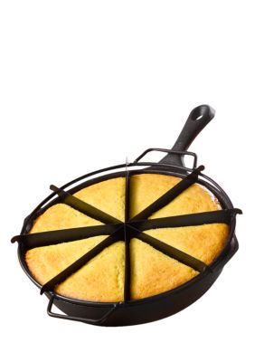 Cast Iron Scone Pan/Cornbread Pan for 8 Wedge Shaped Bakes, Pre-Seasoned -  Comes with Oven Mitts, Silicone Trivet and Oil Brush - by KUHA