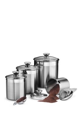 Tramontina Gourmet 8-pc. Stainless Steel Kitchen Canister Set  Stainless  steel canister set, Stainless steel canisters, Kitchen canisters