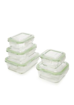 10-Piece Stackable Borosilicate Glass Food Storage Containers Set, 1 -  Kroger