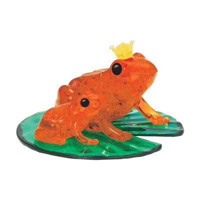 Bepuzzled 3D Crystal Puzzle - Frog (Orange): 43 Pcs