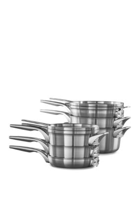 Calphalon® Premier™ Space Saving Stainless Steel 10-Piece Cookware Set