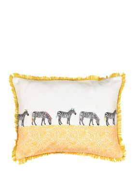 Waverly Spree Wild Life Embroidered Zebra Decorative Pillow Belk
