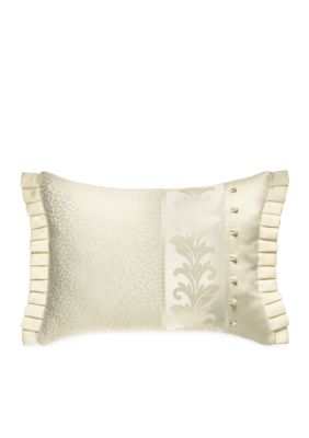 J Queen Sandstone Beige Square Embellished Decorative Throw Pillow 18W x  18L – Latest Bedding