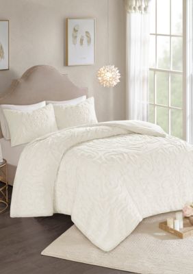 Madison Park Laetitia 3-Piece Cotton Chenille Comforter Set-Ivory | belk