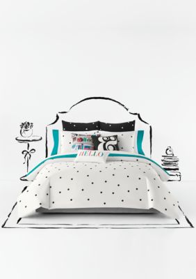kate spade new york® Deco Dot White Full/Queen Comforter Set 92-in. x  96-in. | belk