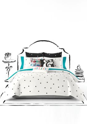 kate spade new york® Deco Dot White Comforter Set | belk