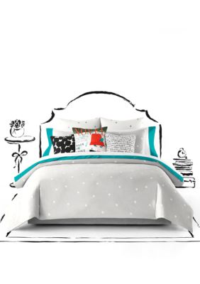 kate spade new york® Deco Dot Platinum Comforter Set | belk