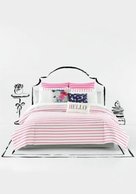 Kate Spade New York Harbor Stripe Shocking Pink King Comforter
