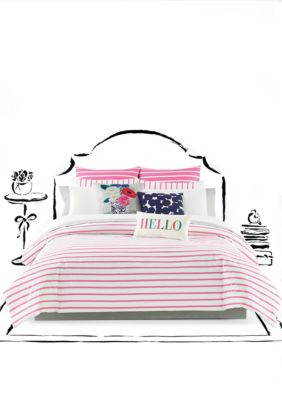 Kate Spade New York Harbor Stripe Shocking Pink Comforter Set Belk