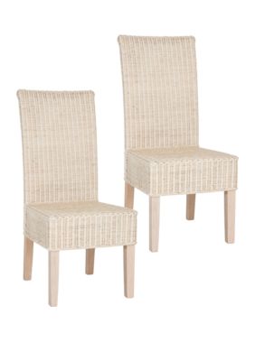 Safavieh Set Of 2 Arjun Wicker Dining Chairs