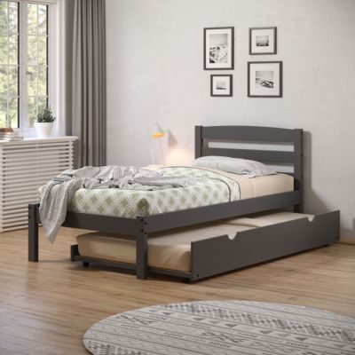 Donco Kids Twin Econo Bed With Trundle Bed Honey Finish