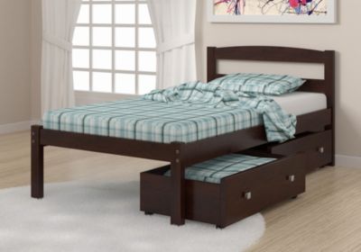 Donco Kids Twin Econo Bed With Dual Under Bed Drawer