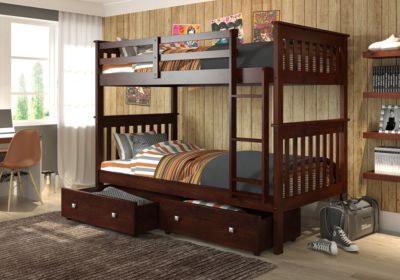 Donco Kids Twin/twin Mission Bunk Bed With Under Bed Drawers