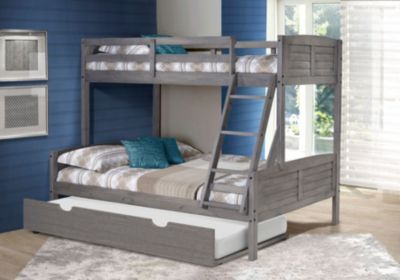 Donco Kids Twin/full Louver Bunk Bed With Twin Trundle Bed