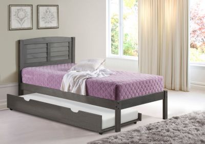 Donco Kids Twin Louver Bed With Trundle Bed
