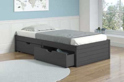 Donco Kids Twin Platform Bed With Dual Under Bed Drawers