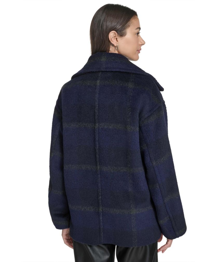 Levi's® Double Breasted Plaid Peacoat | Belk