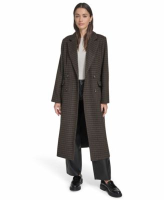 Levi's Women's Maxi Double Breasted Top Coat, Brown, XL