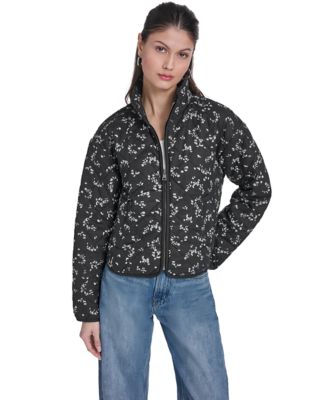 Levi's Women's Diamond Quilted Cotton Jacket, Black, XL