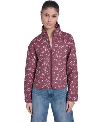 Levi's Women's Diamond Quilted Cotton Jacket, Pink, Large