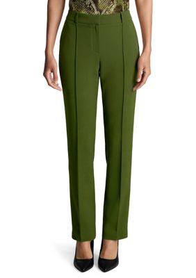Kenneth Cole Reaction Women's Pintuck Trousers, Green, XL