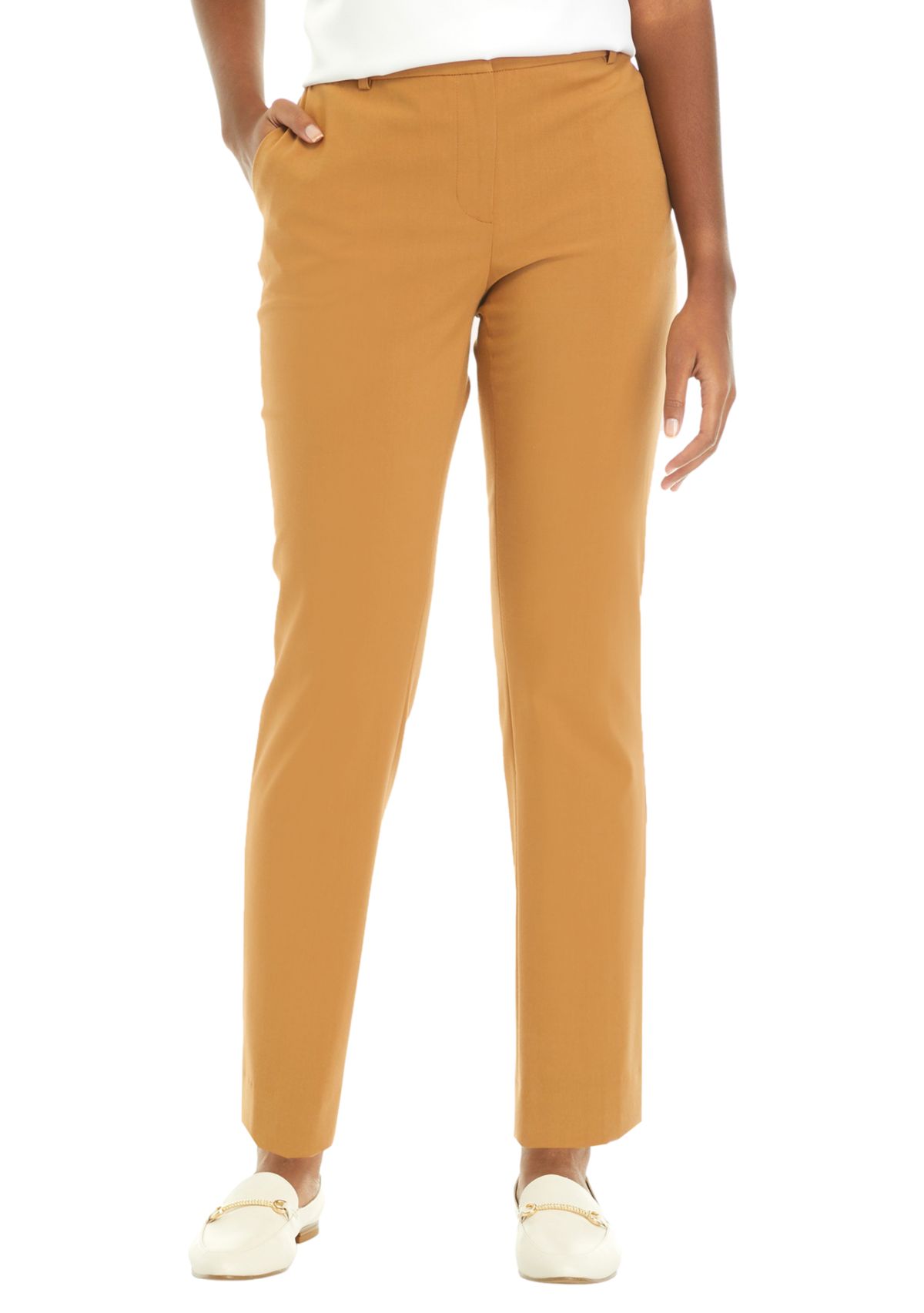 Womens Straight Leg Woven Pants 