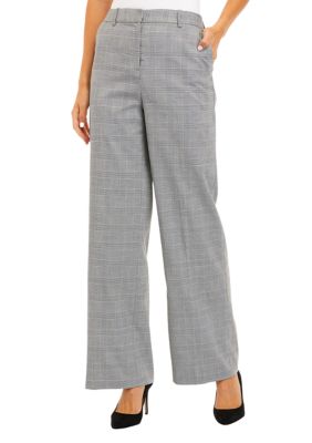 Womens Grey Wide-leg Pants