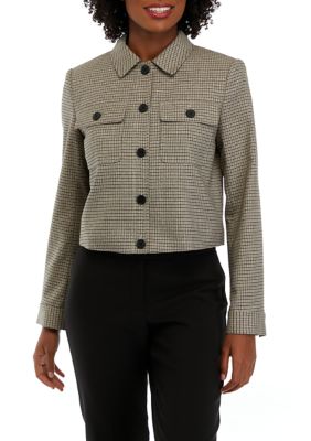 Women's Cropped Button Up Jacket