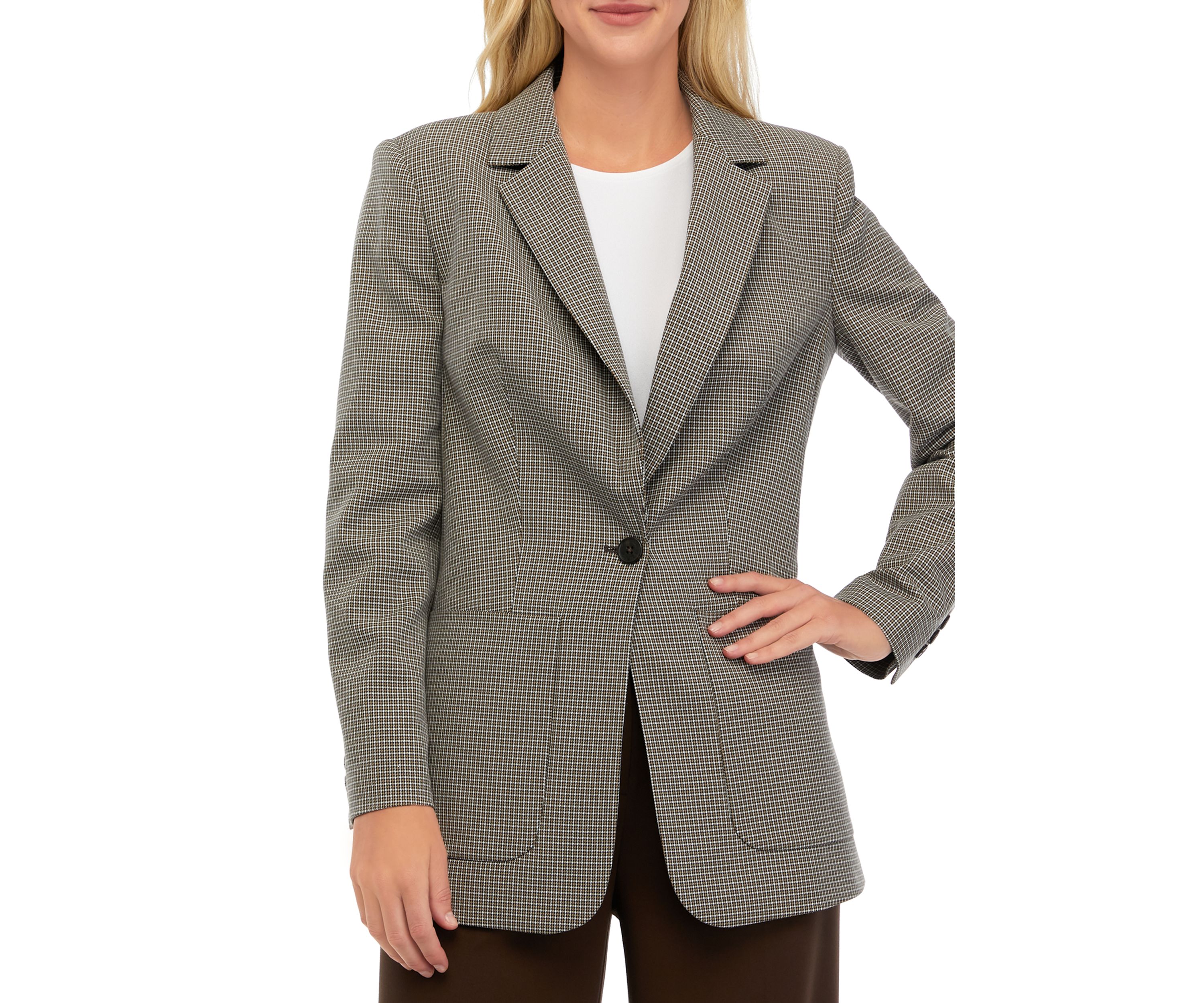 Womens Long Sleeve One Button Jacket